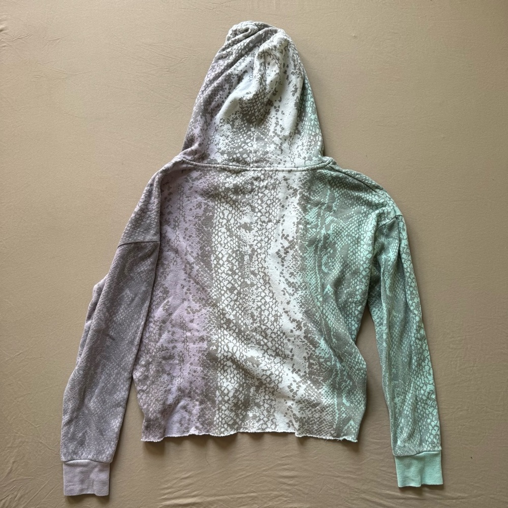 VINTAGE HAVANA SNAKE SKIN BURNOUT PLACEMENT TIE-DYE HOODIE - Picture 5 of 7